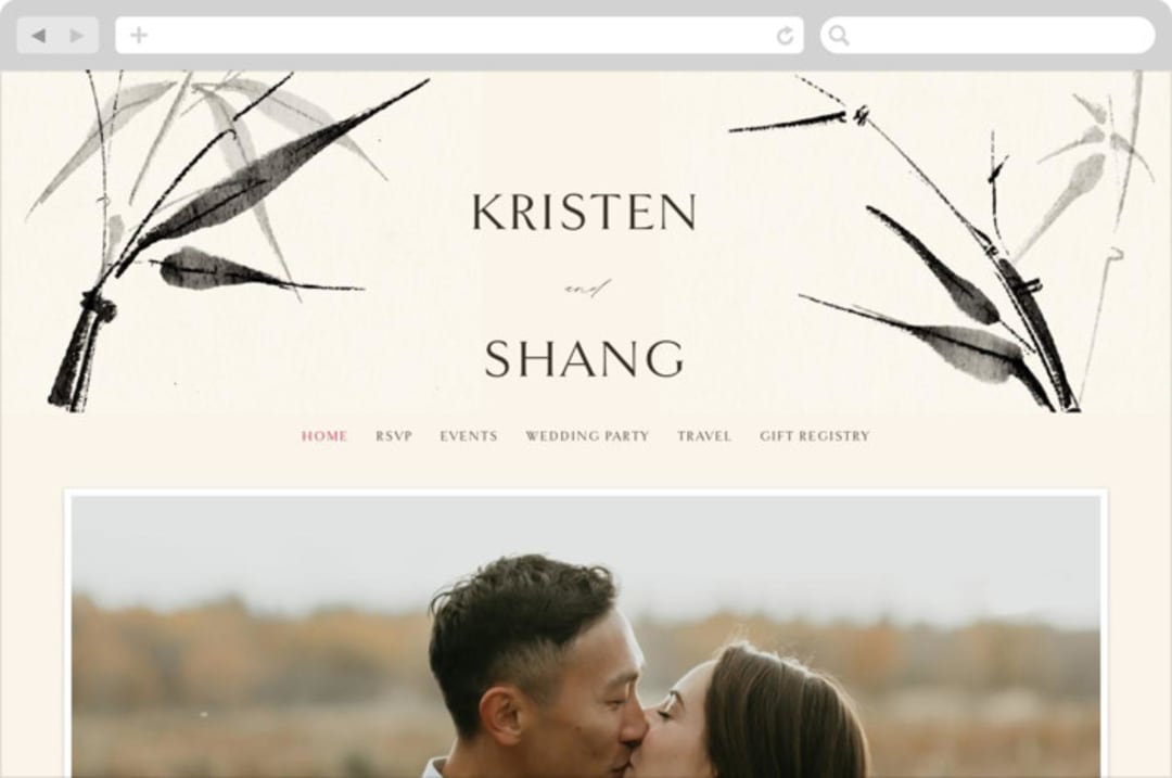 "Bambusa" - Wedding Website in Almond by Anastasia Makarova - Desktop Design