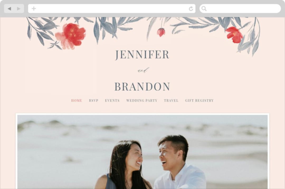 "Orient Garden" - Wedding Website in Saffron by Vera Lim - Desktop Design