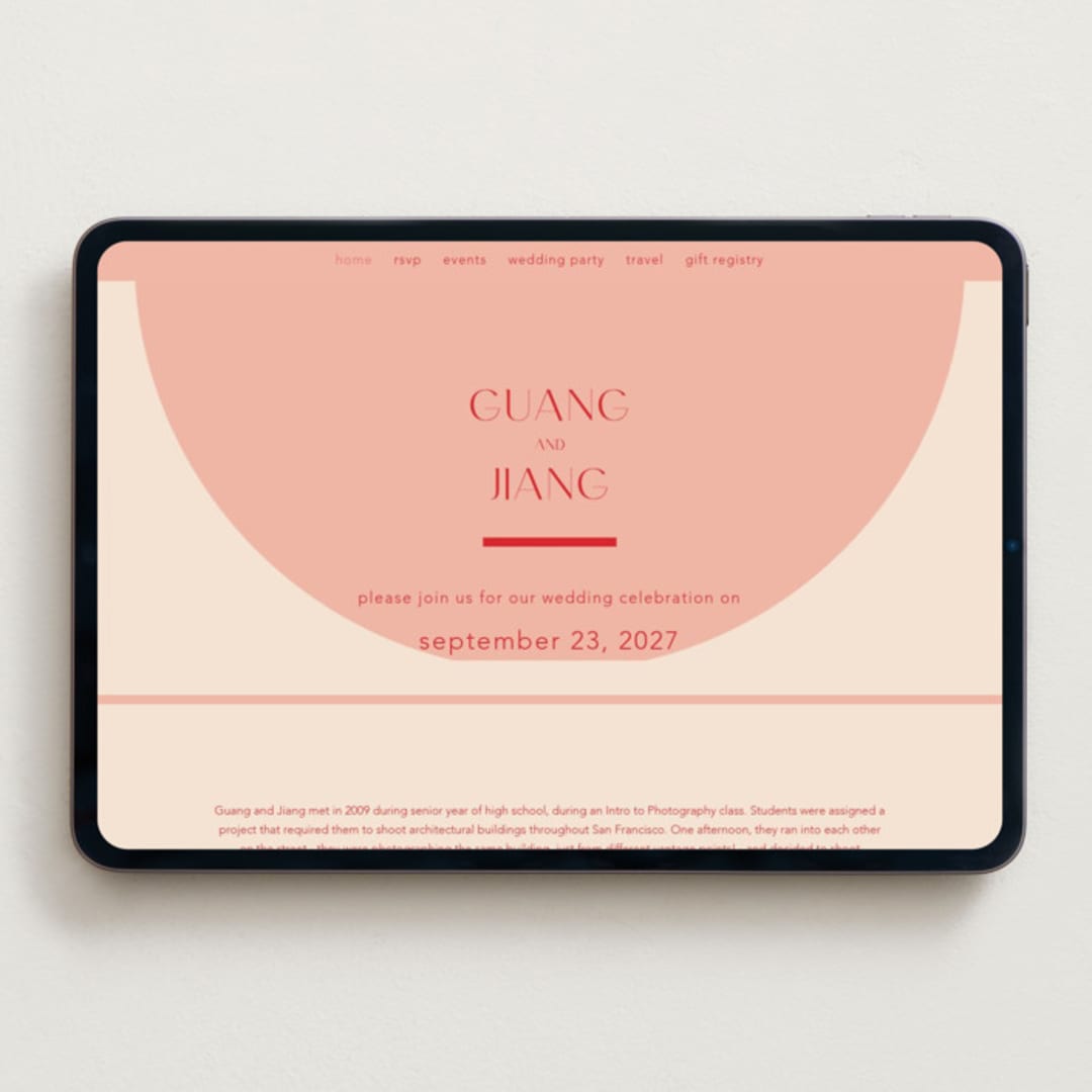 "Unity" - Wedding Website in Blossom by Hudson meet Rose - Desktop Design