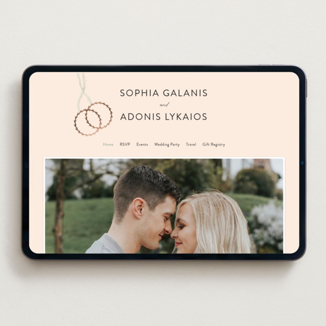 "Stefana" - Wedding Website in Linen by Maria Hilas-Louie - Desktop Design