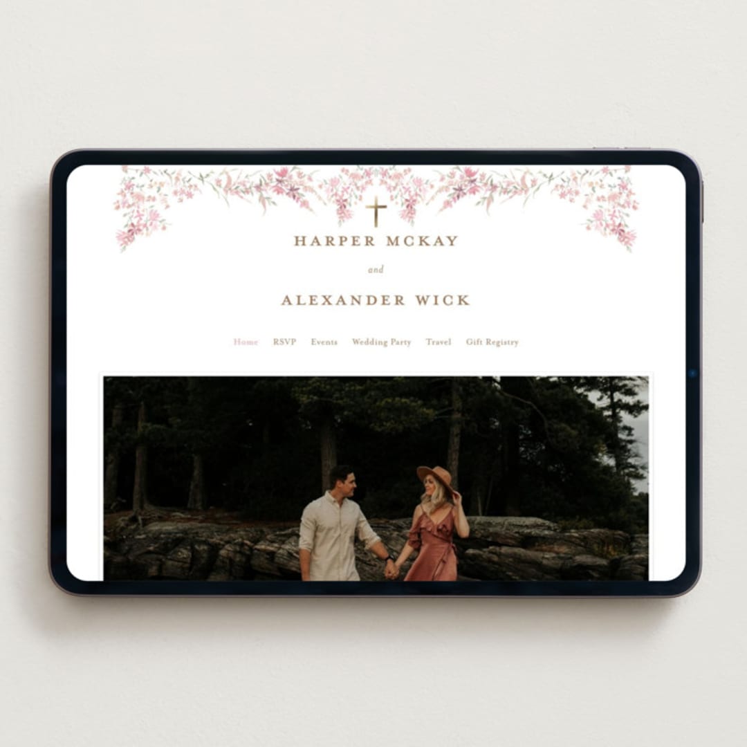 "meadow cross" - Wedding Website in Spring by Phrosné Barwood - Desktop Design