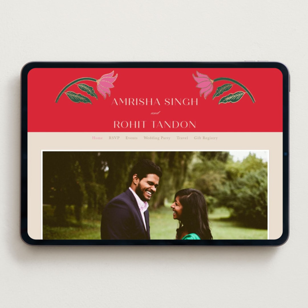 "Indian garden" - Wedding Website in Sindoor by Creo Study - Desktop Design