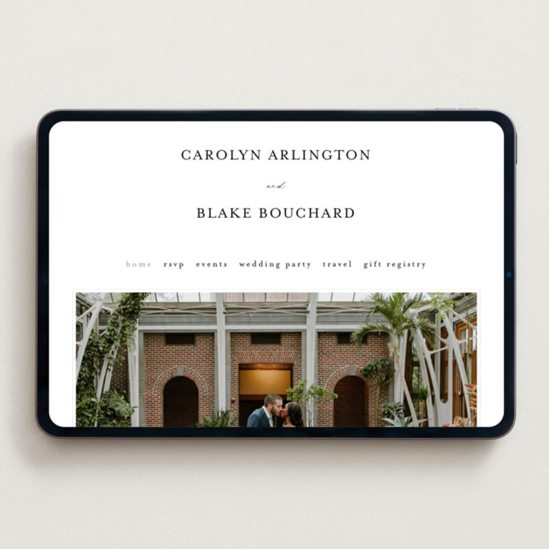 "SoHo" - Wedding Website in Silk by Kelly Schmidt - Desktop Design