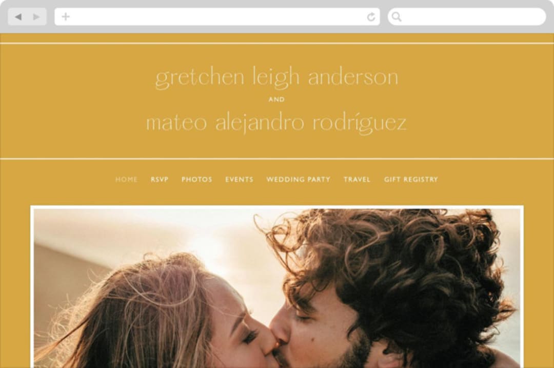 "goldfinch" - Wedding Website in Sunshine by Lindsay Stetson Thompson - Desktop Design
