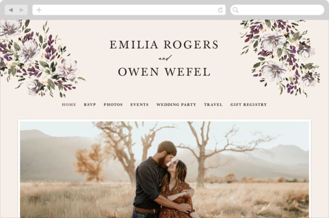 "iliya" - Wedding Website in Bordeaux by Itsy Belle Studio - Desktop Design