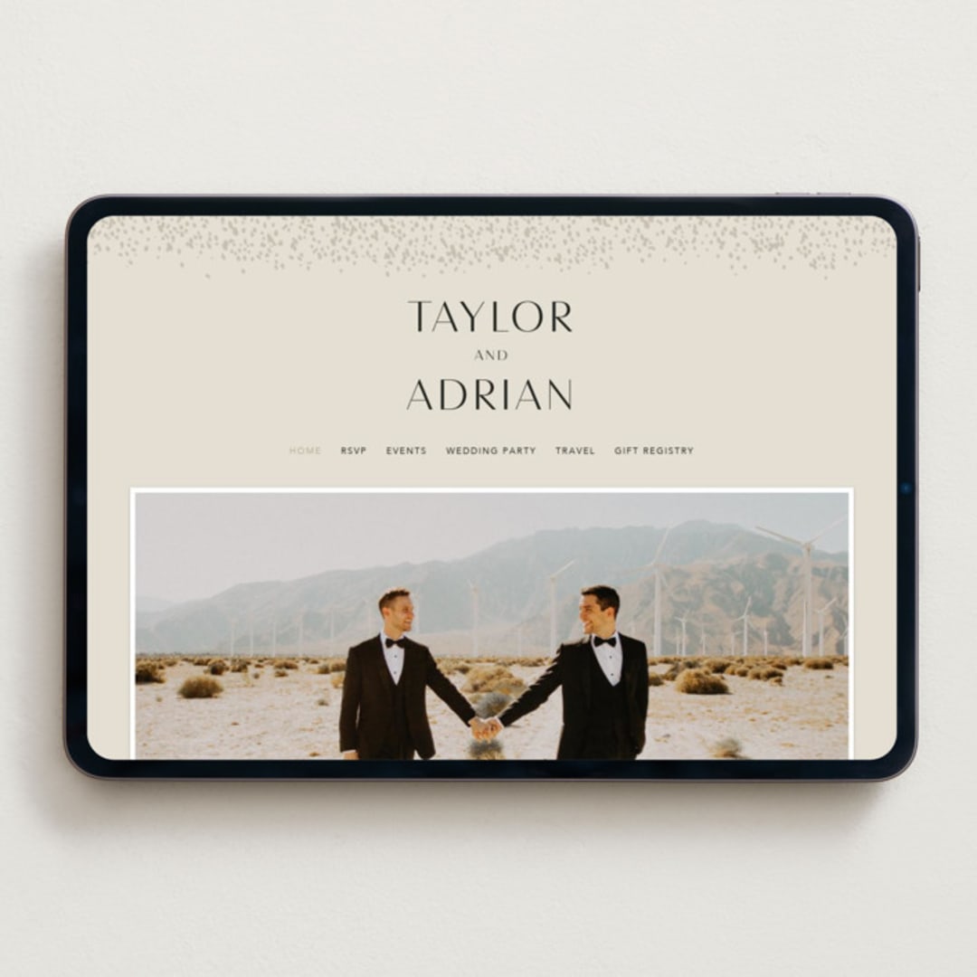 "Amara" - Wedding Website in Sand by Robert and Stella - Desktop Design