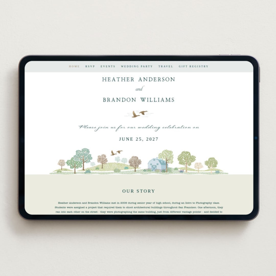 "Countryside" - Wedding Website in Meadow by Paper Sun Studio - Desktop Design