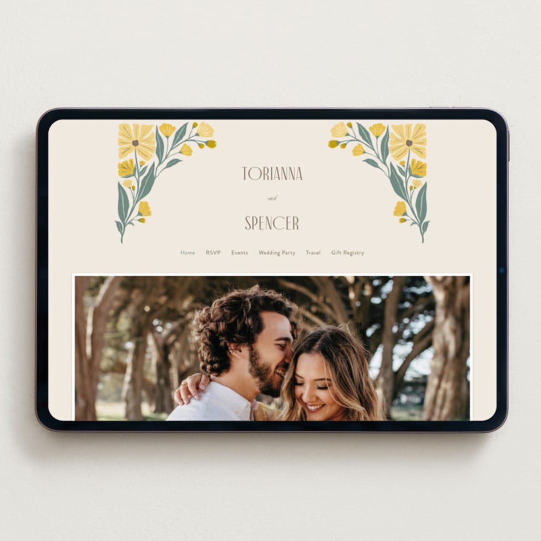 "storybook garden" - Wedding Website in Buttercup by Karidy Walker - Desktop Design