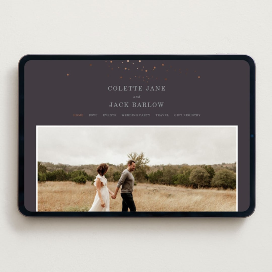 "North" - Wedding Website in Twilight by Baumbirdy - Desktop Design