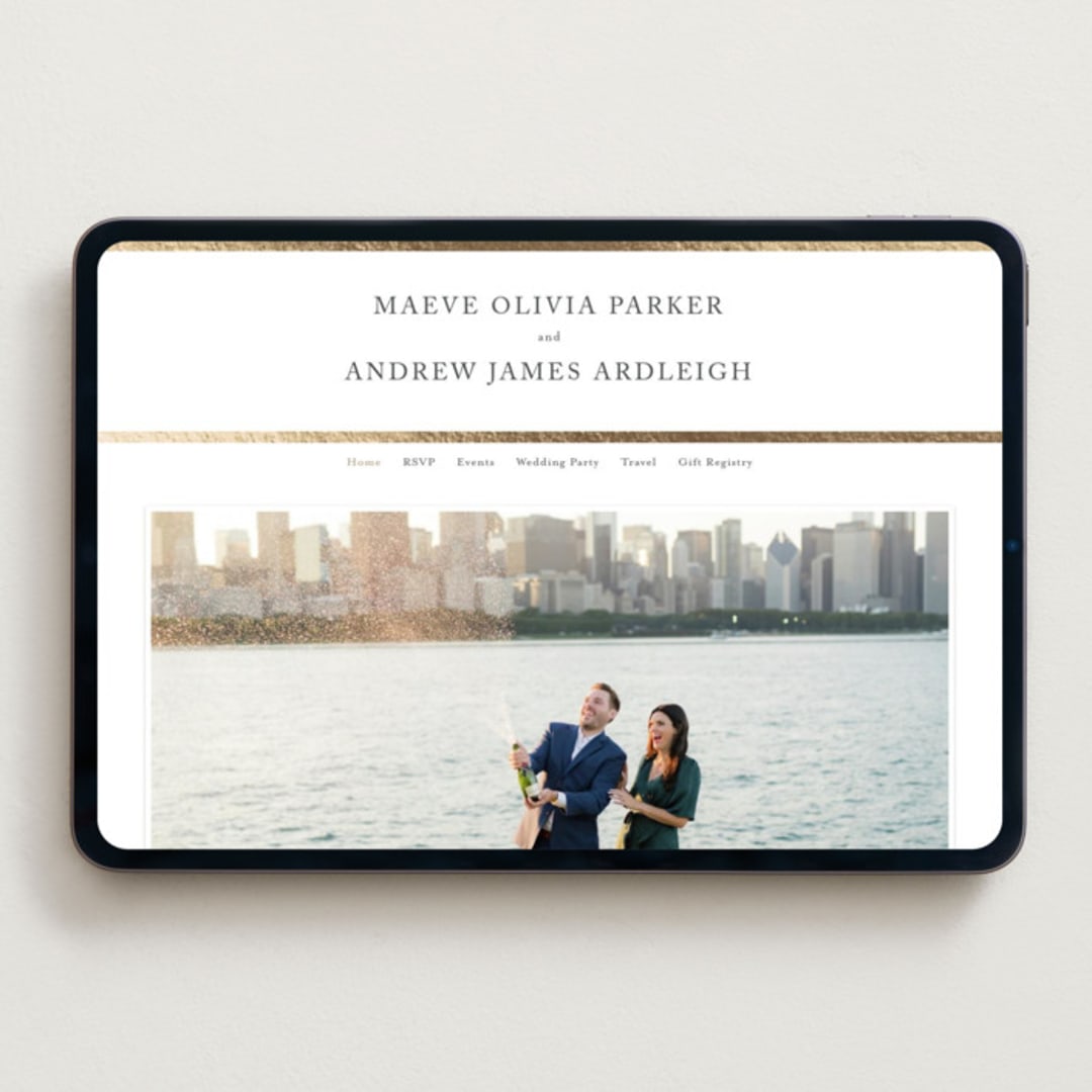 "Chisel" - Wedding Website in Quartz by Kristie Kern - Desktop Design