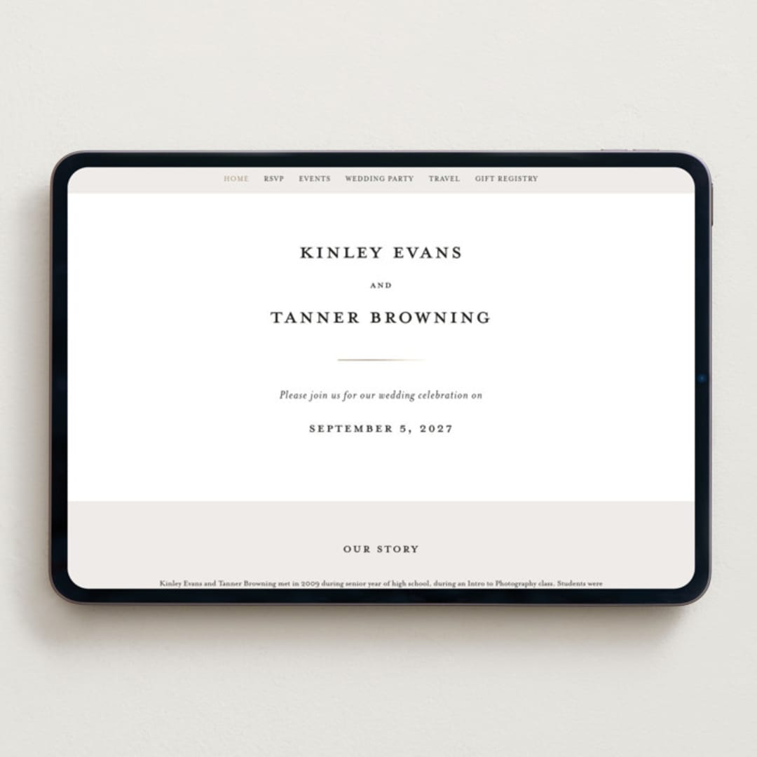 "Wildflower" - Wedding Website in Cotton by Jennifer Postorino - Desktop Design