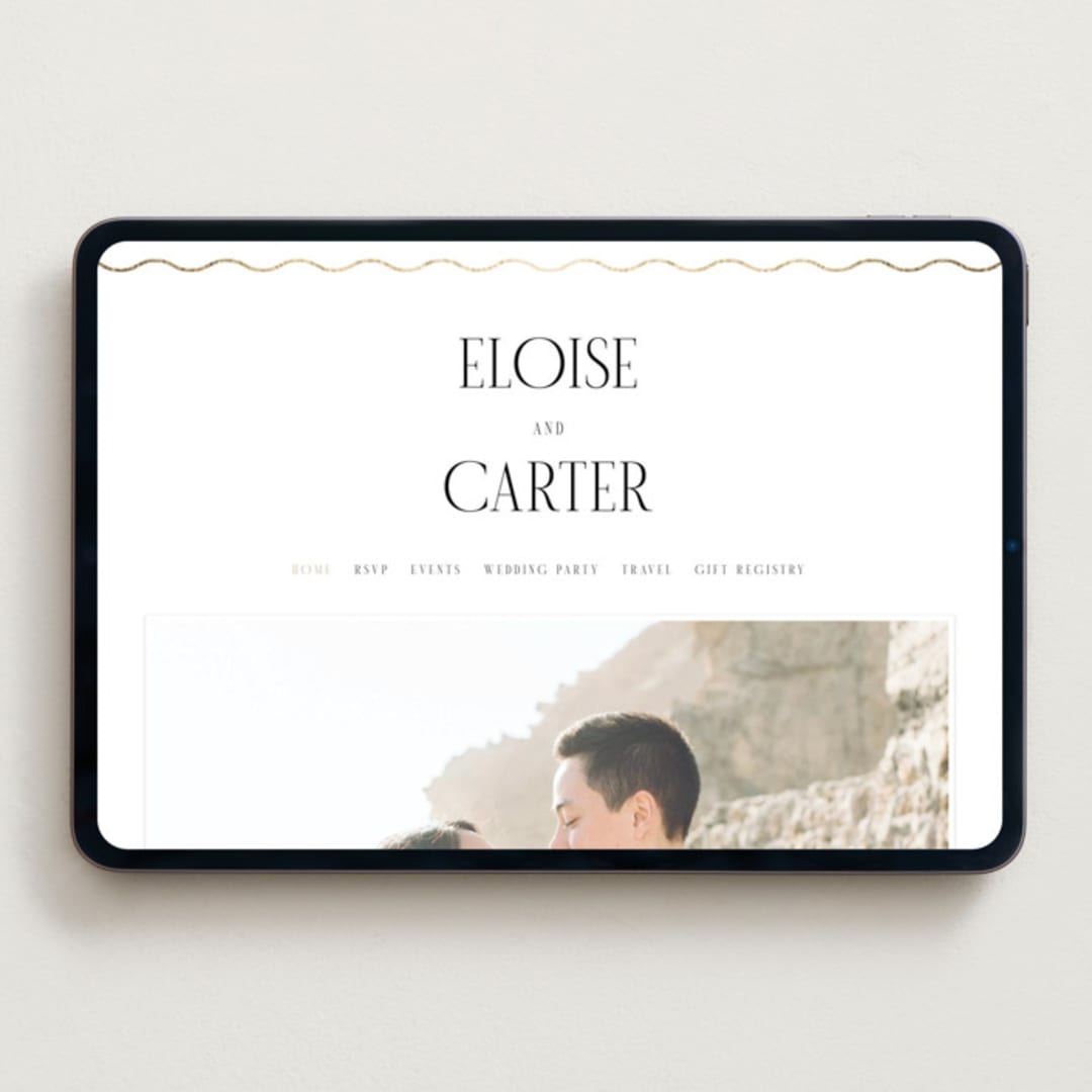 "Inventive" - Wedding Website in Pepper by Olivia Raufman - Desktop Design