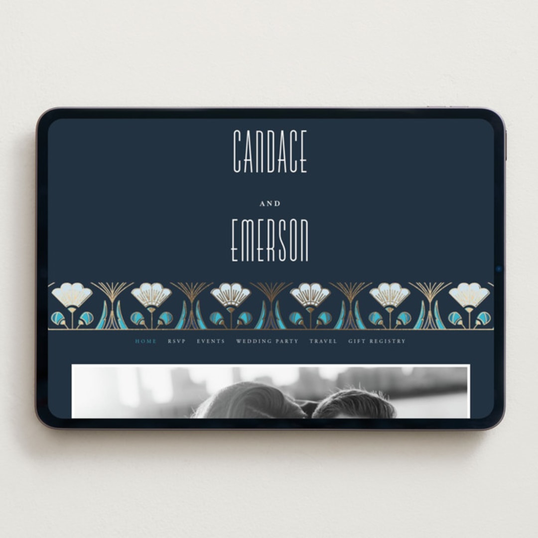 "Deco pattern" - Wedding Website in Cote d'azur by Ana de Sousa - Desktop Design