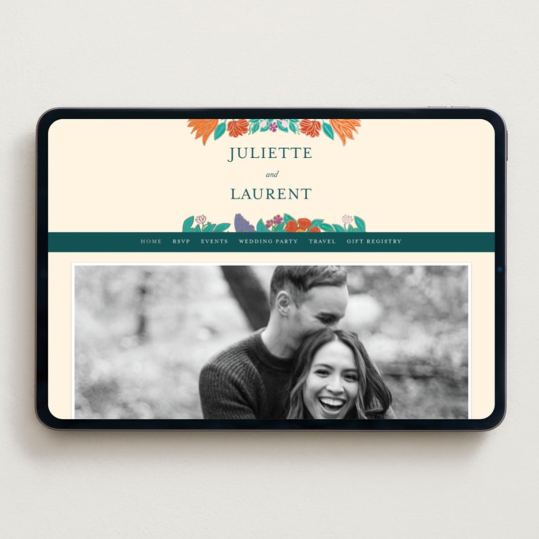 "Tropical garden" - Wedding Website in Jungle by Simona Camp - Desktop Design