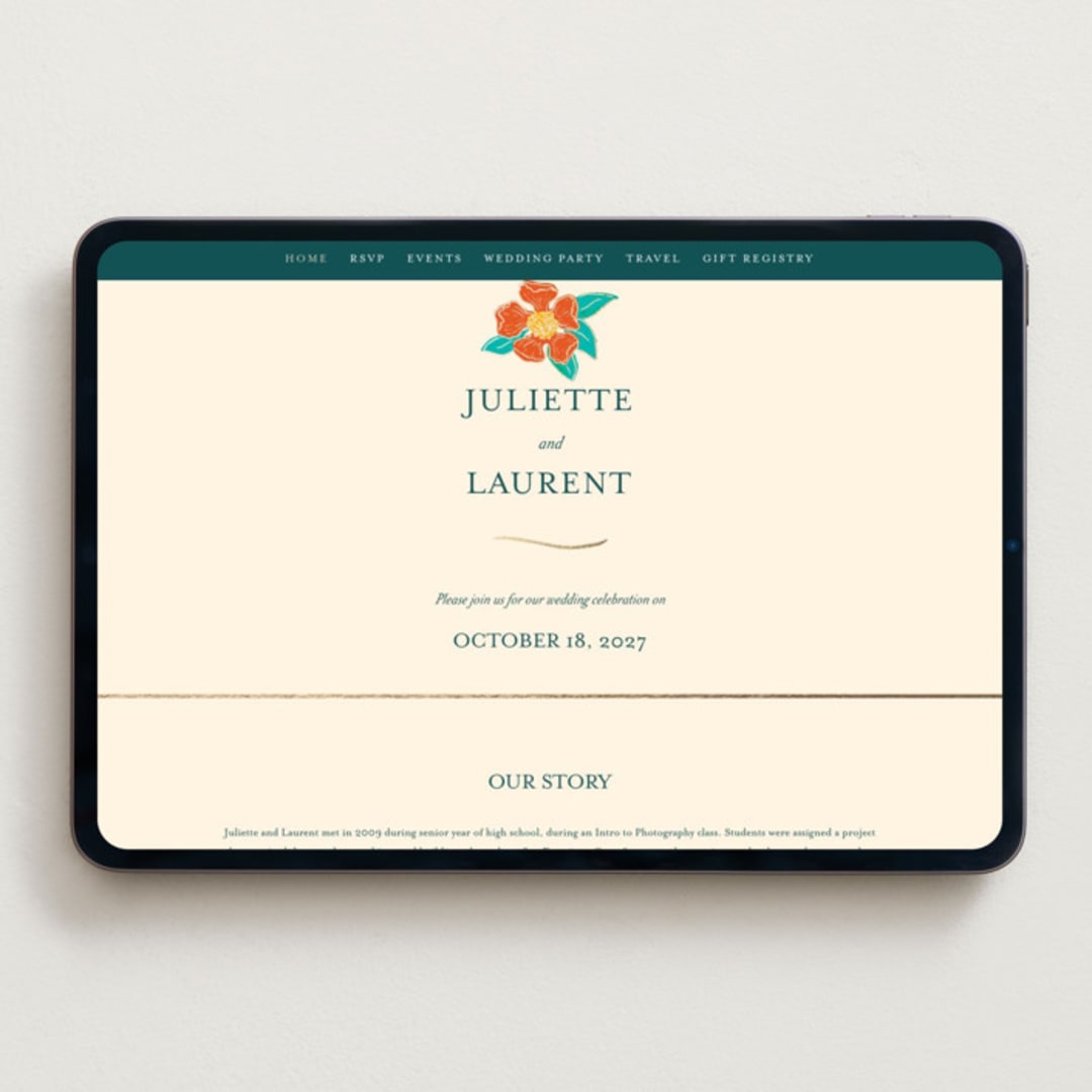 "Tropical garden" - Wedding Website in Jungle by Simona Camp - Desktop Design