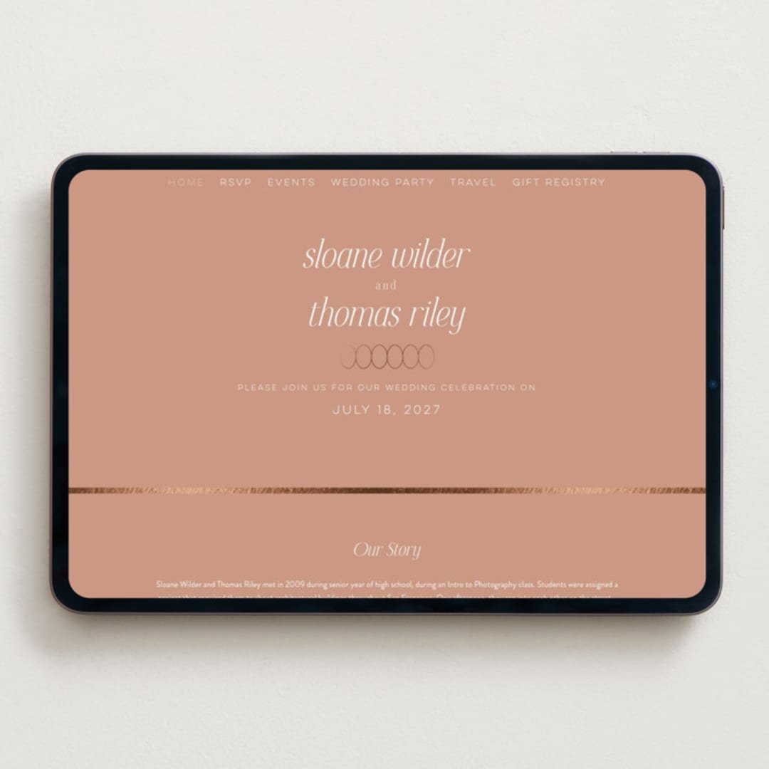 "Unity" - Wedding Website in Clay by Morgan Kendall - Desktop Design