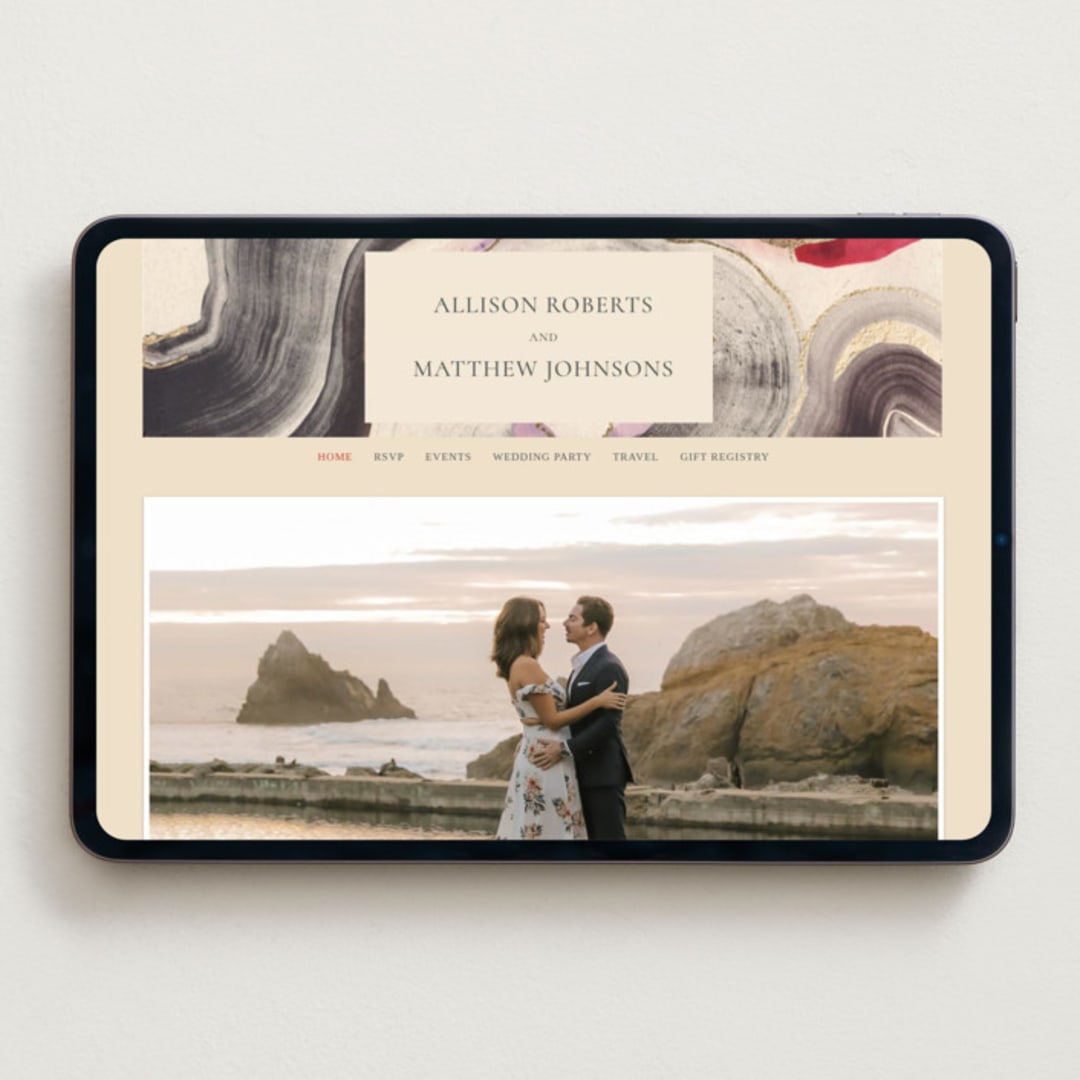 "Agate" - Wedding Website in Gem by Sumak Studio - Desktop Design