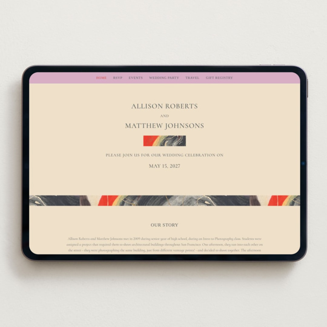 "Agate" - Wedding Website in Gem by Sumak Studio - Desktop Design