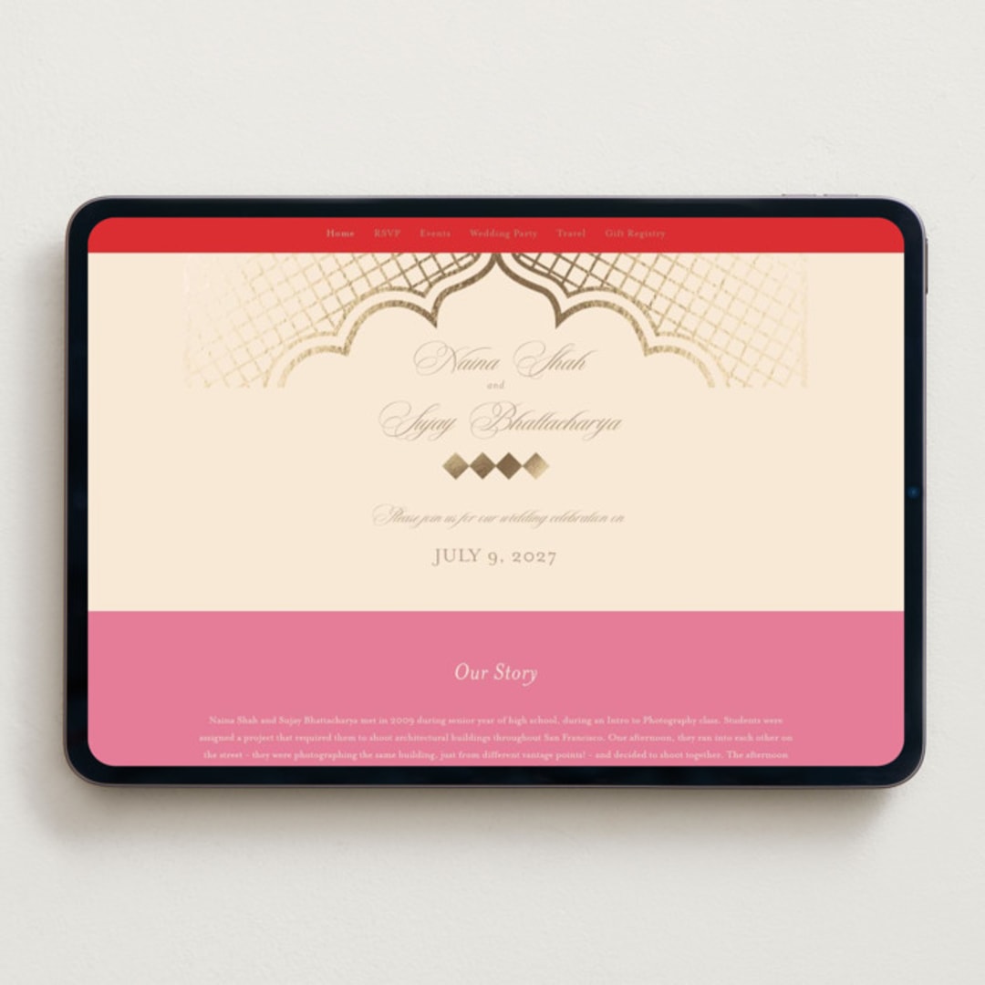 "Mandapam" - Wedding Website in Carnation by Creo Study - Desktop Design
