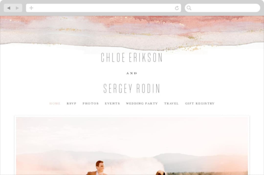 "Painted Desert" - Wedding Website in Sandstone by Hooray Creative - Desktop Design