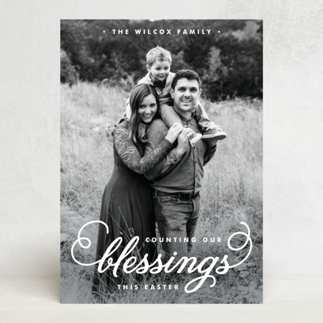 "Counting Our Blessings" - Easter Photo Cards in Cotton by danielle jackson - Front