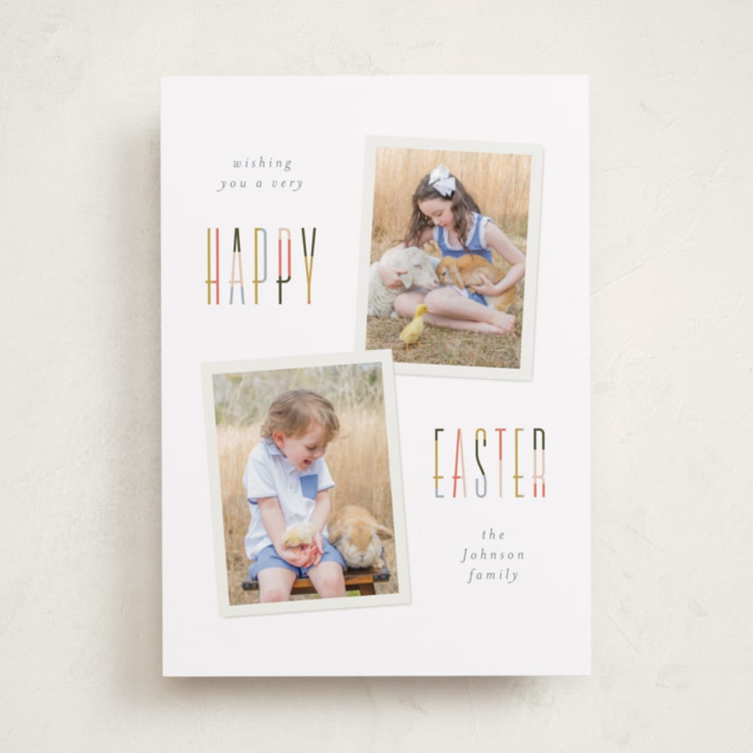 "Easter Duo" - Easter Photo Cards in Tulip by Pixel and Hank - Front