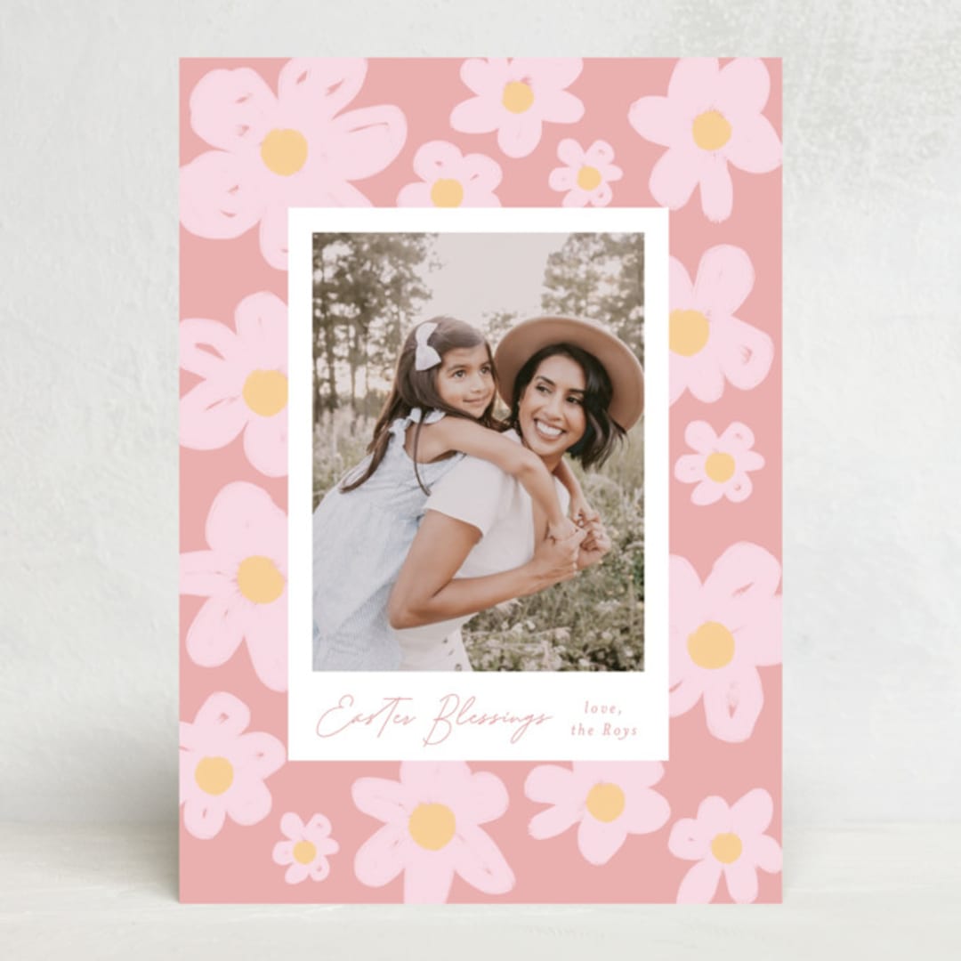 "Bay" - Easter Photo Cards in Peony by Annie Shapiro - Front