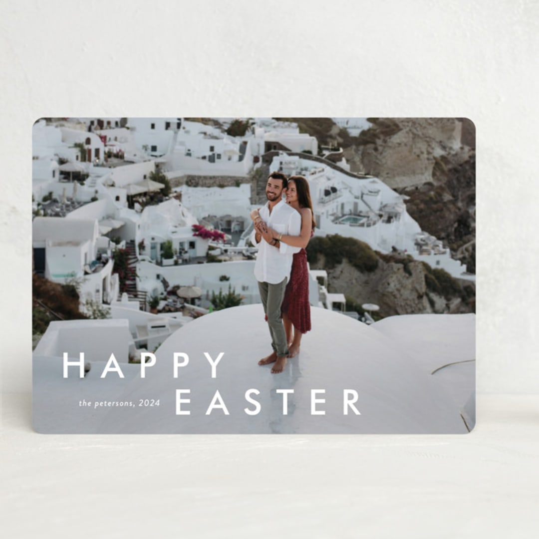 "Happy moments" - Easter Photo Cards in Cotton by Stacey Meacham - Front