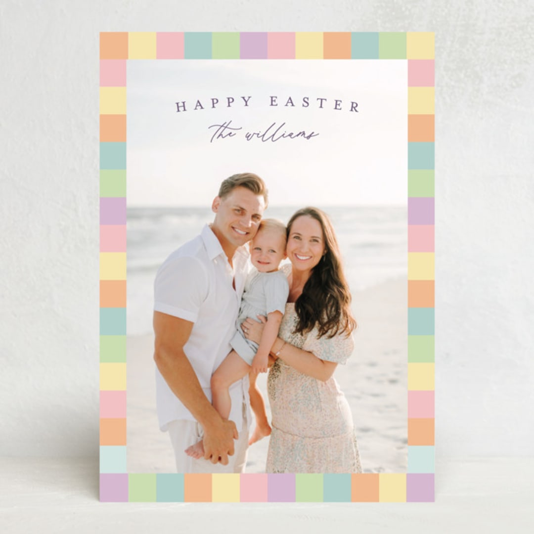 "weave" - Easter Photo Cards in Rainbow by Pixel and Hank - Front