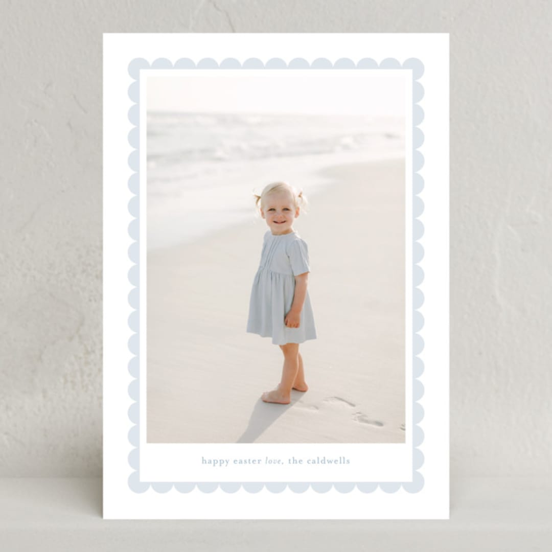 "Scalloped Easter" - Easter Photo Cards in Hydrangea by Alexandra Cohn - Front