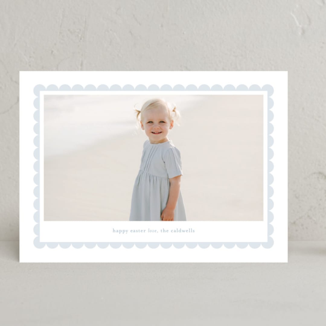 "Scalloped Easter" - Easter Photo Cards in Hydrangea by Alexandra Cohn - Front
