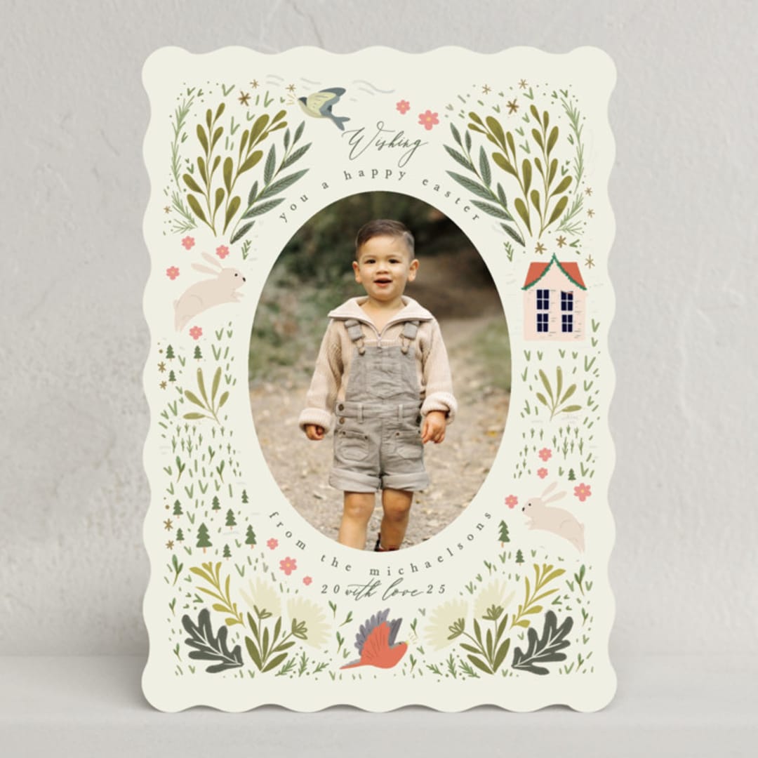 "Easter Village" - Easter Photo Cards in Sand by Hannah Williams - Front