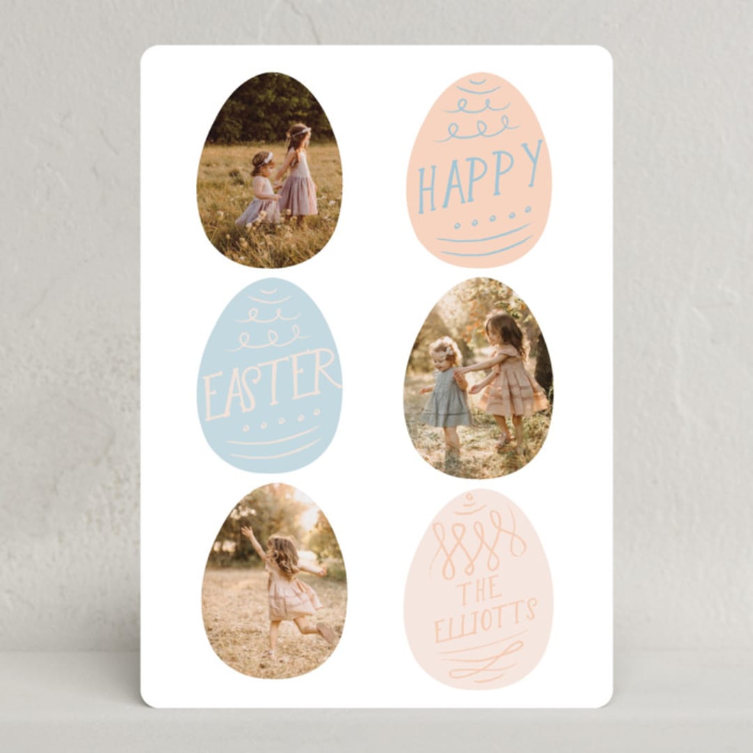 "Vintage  Easter" - Easter Photo Cards in Peach by Angela Thompson - Front
