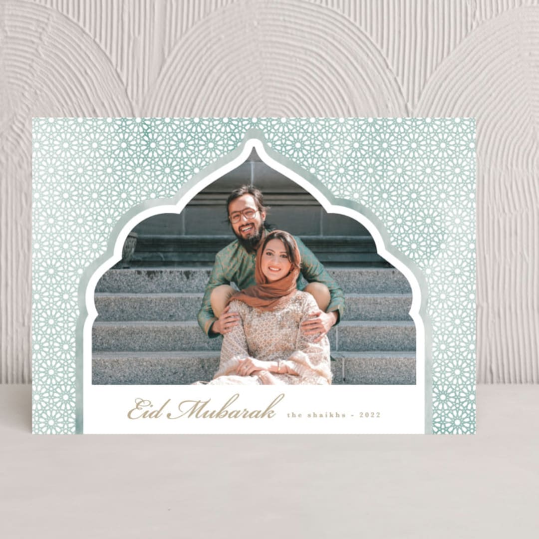 "Mosque window" - Eid Cards in Grass by Creo Study - Front