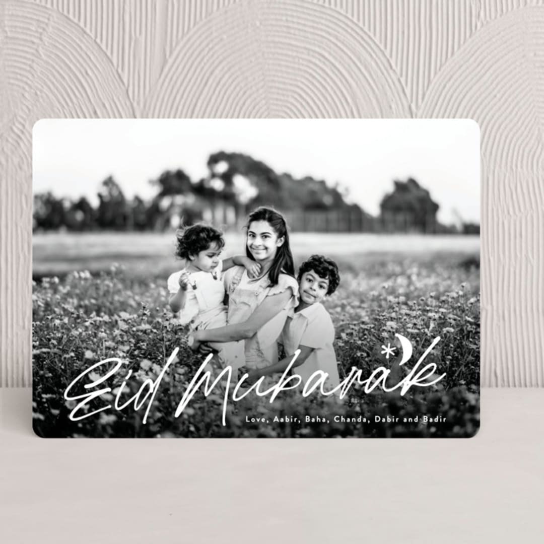 "New Moon" - Eid Cards in Powder by Phrosné Barwood - Front