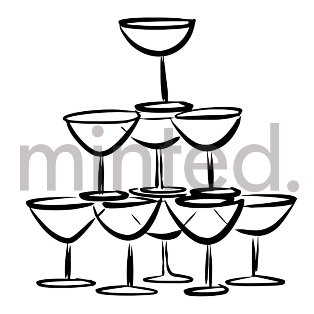 "Champagne Tower" - Design Element in Caviar by Ani Somi - Design Element