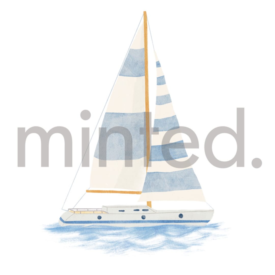 "Sailboat" - Design Element in Coastal by Elly - Design Element