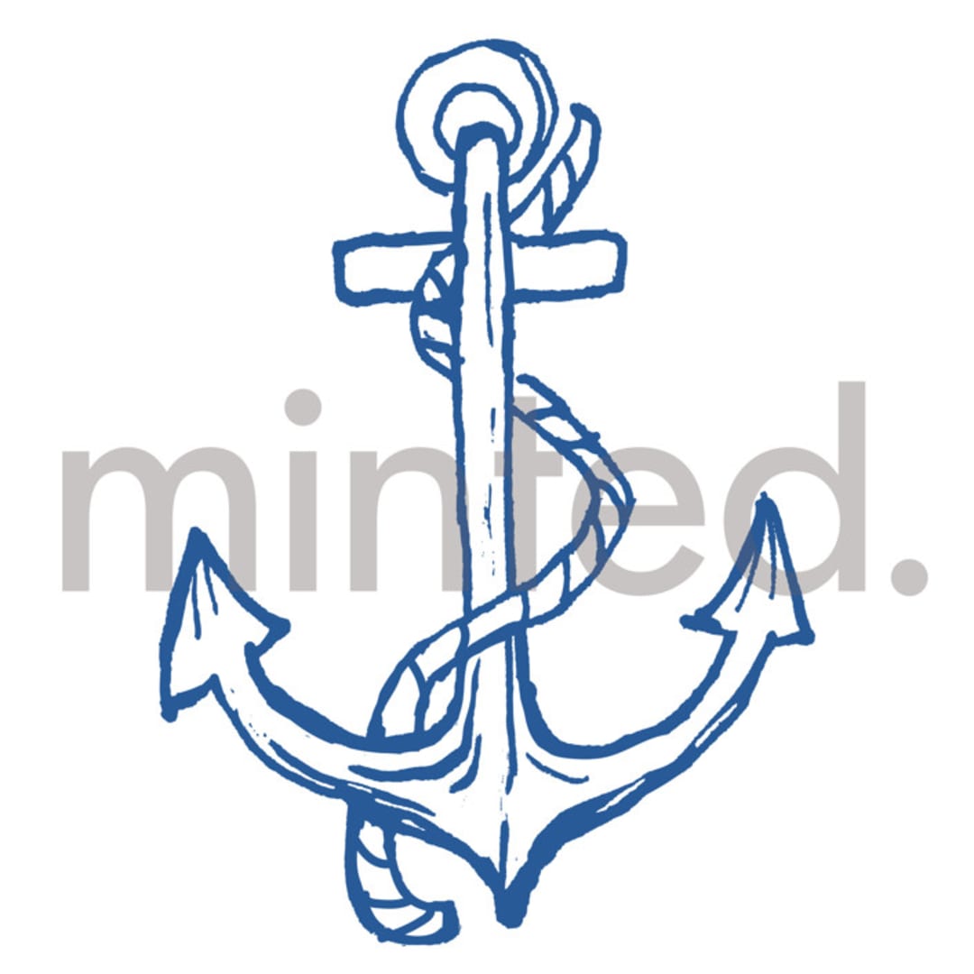 "Anchor" - Design Element in Navy by Cass Loh - Design Element