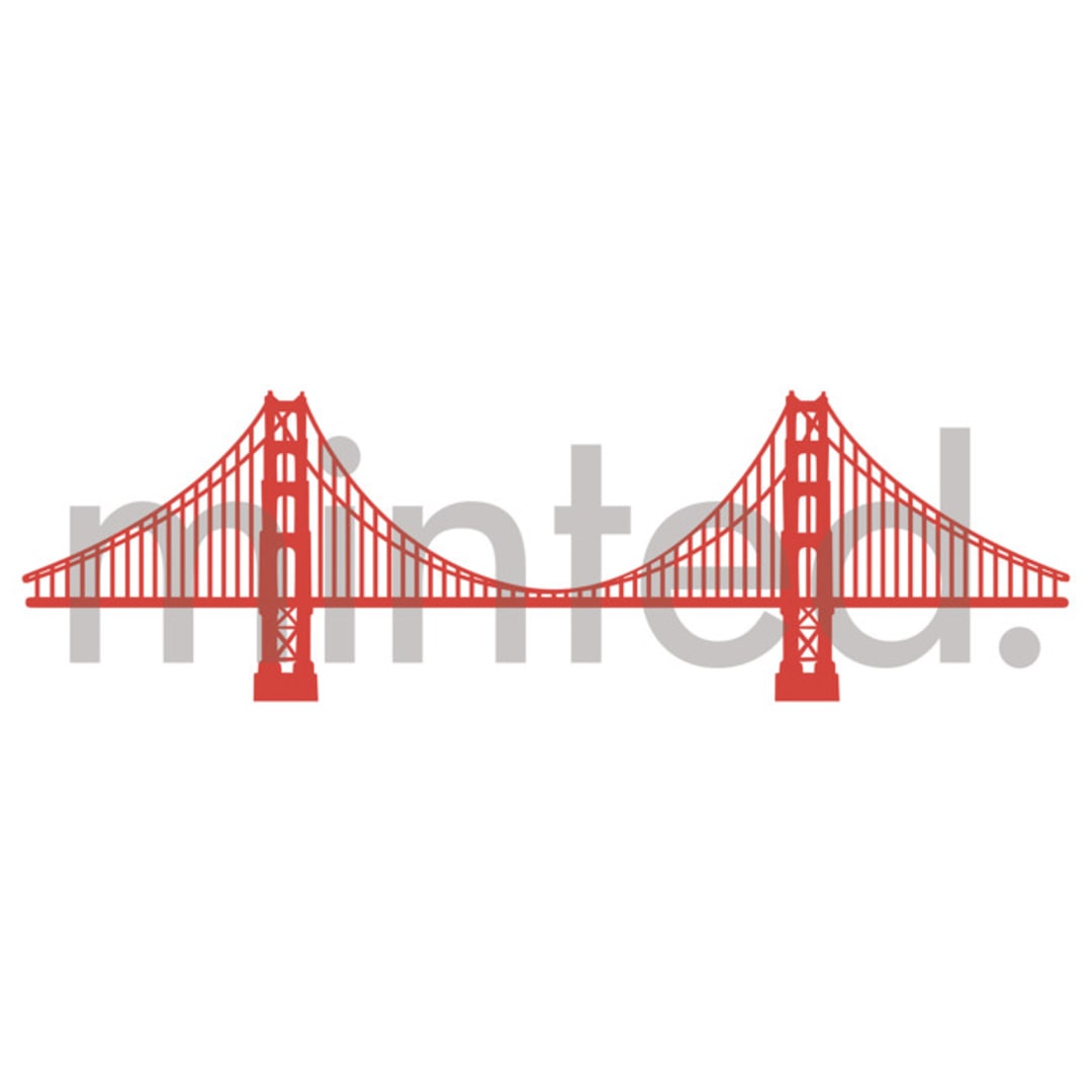 "Golden Gate Bridge" - Design Element in Poppy by Hooray Creative - Design Element