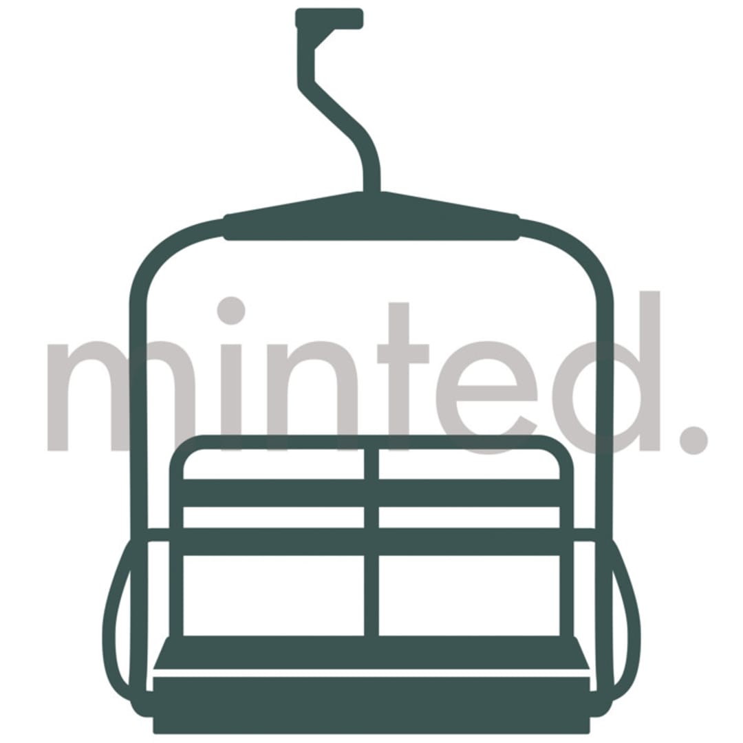 "Chairlift" - Design Element in Emerald by Jenna Holcomb - Design Element