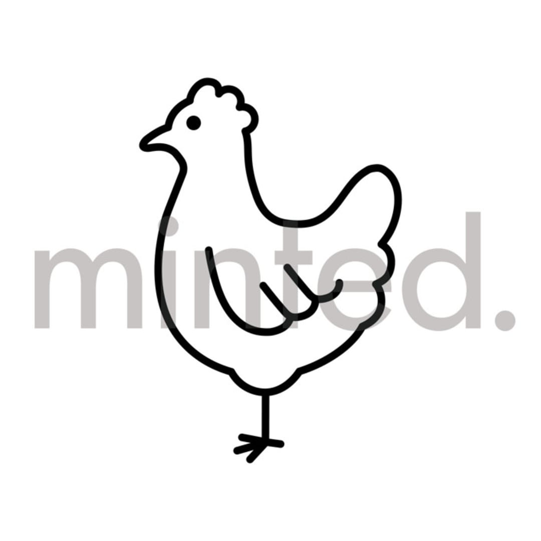"Chicken" - Design Element in Onyx by mo kelley - Design Element