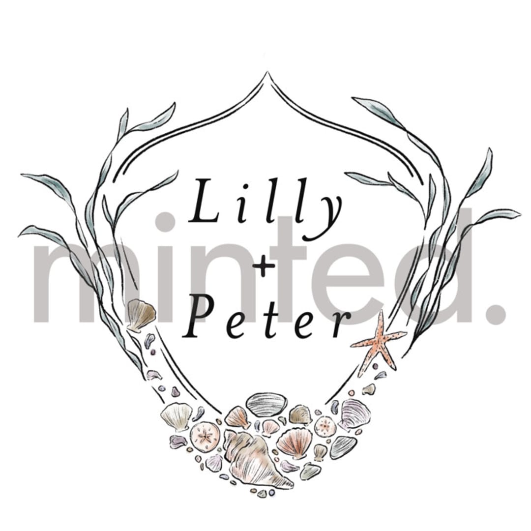 "Custom Kiawah Crest" - Design Element in Sand by Shiny Penny Studio - Design Element