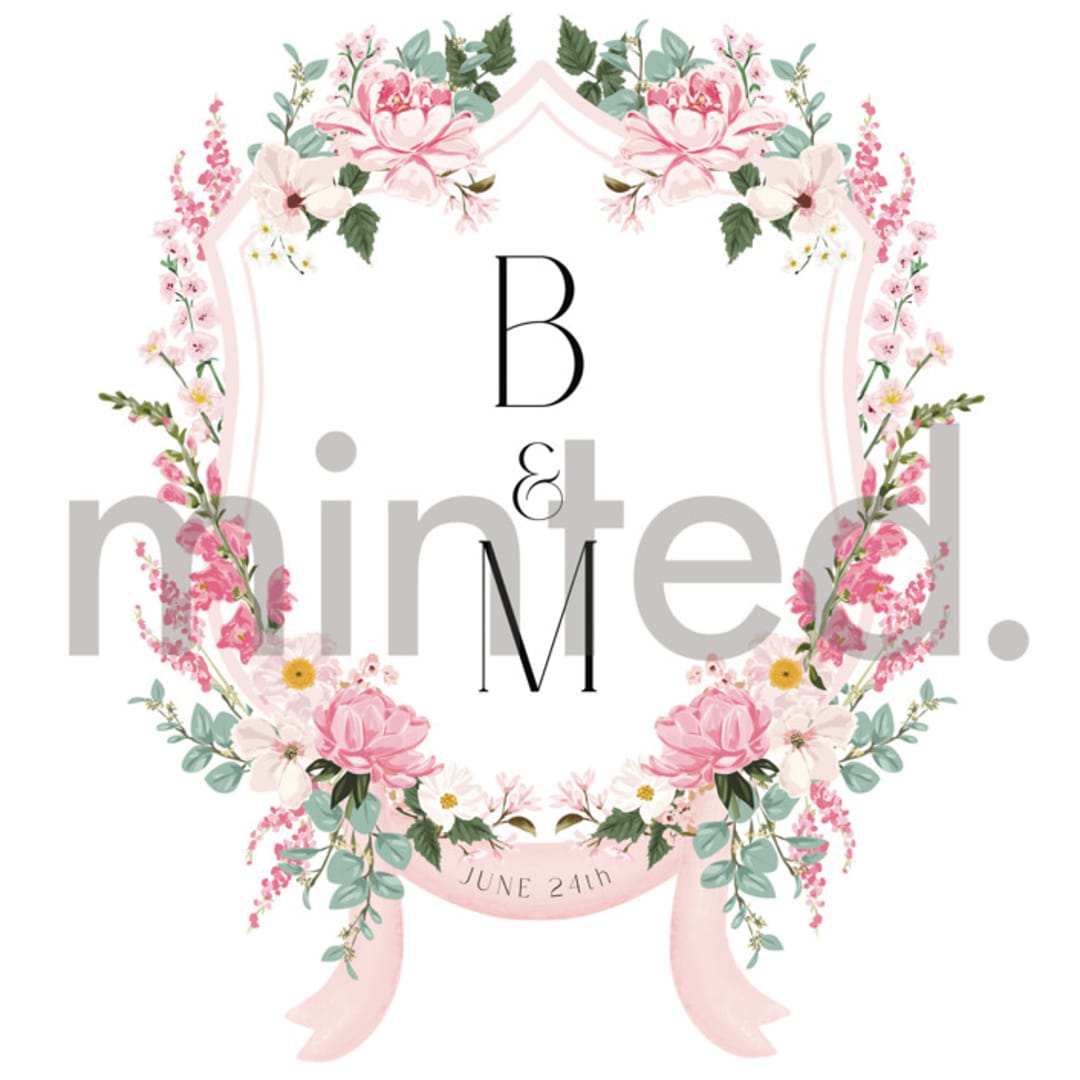 "Custom Dallas Crest" - Design Element in Peony by Susan Moyal - Design Element