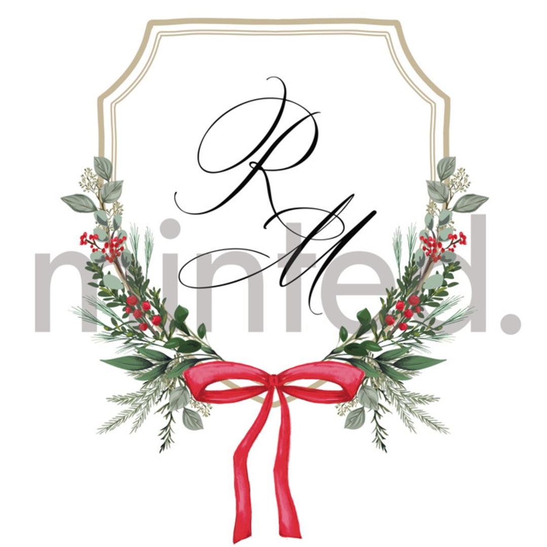 "Custom St. Mortiz Crest" - Design Element in Berry by Susan Moyal - Design Element