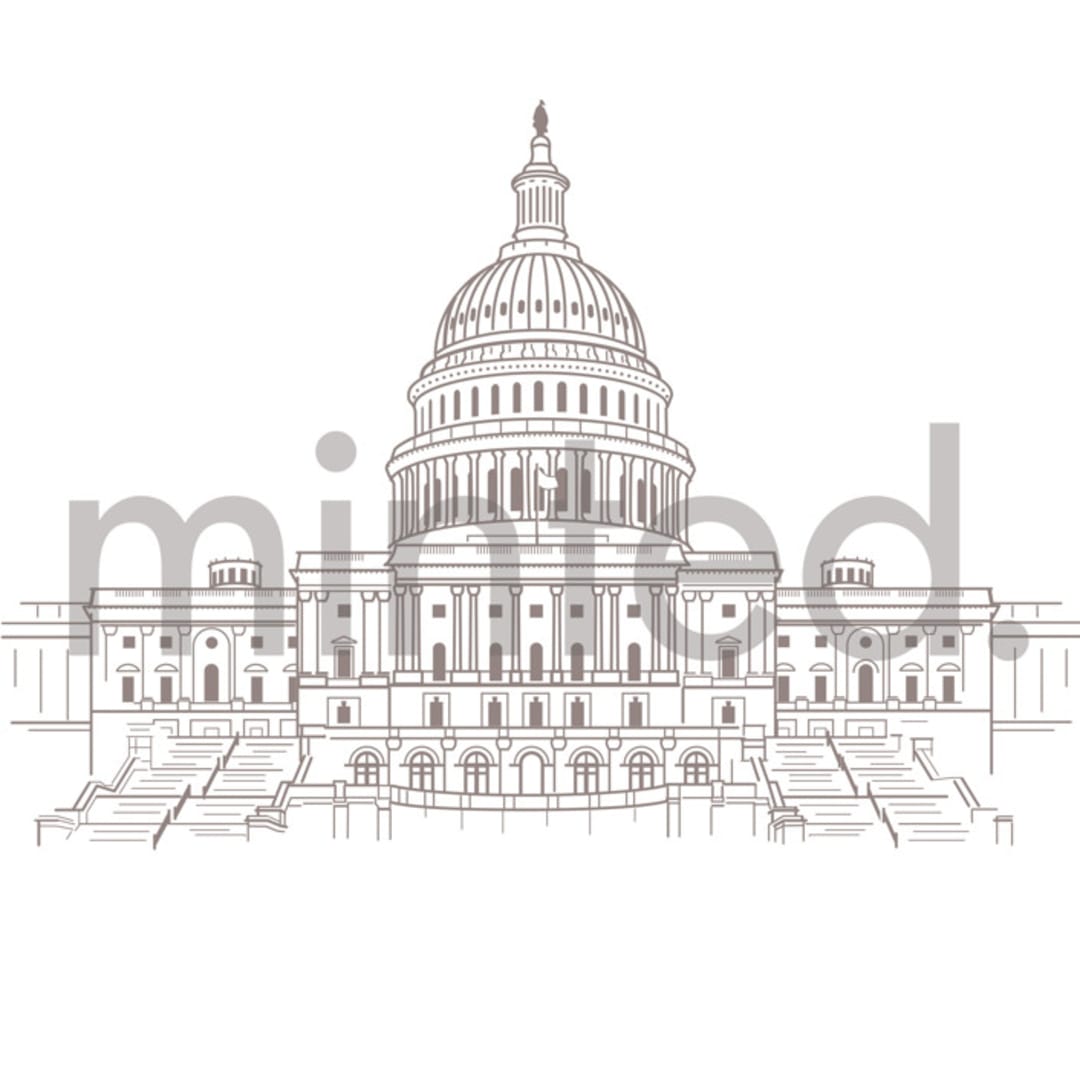 "The Capitol" - Design Element in Graphite by Hooray Creative - Design Element