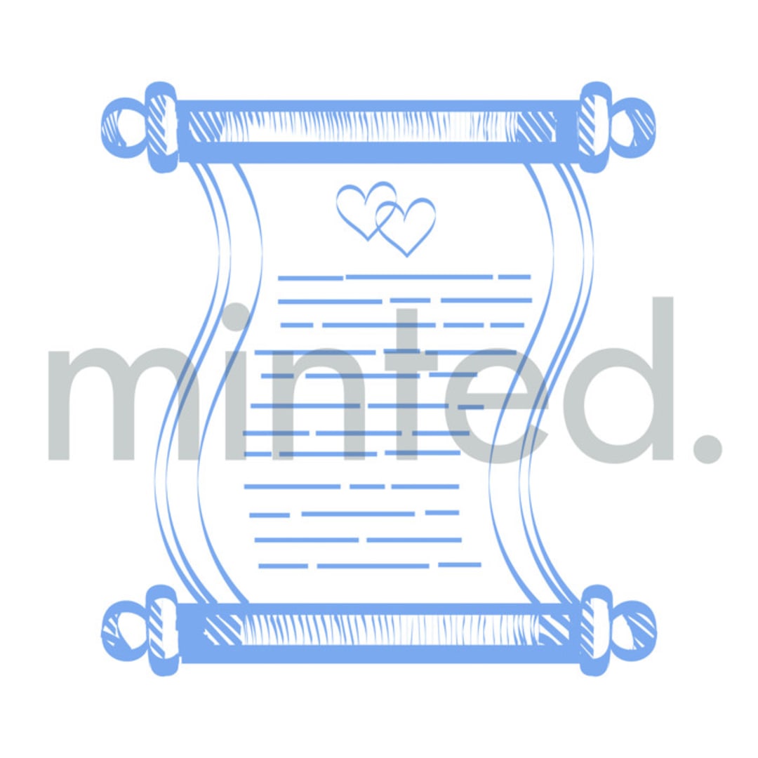 "Exchange of Vows" - Design Element in white by Teju Reval - Design Element