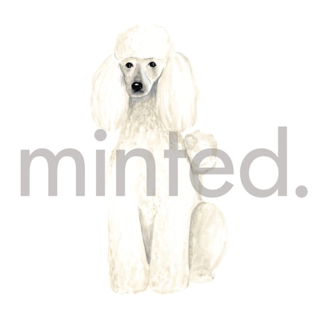 "Poodle" - Design Element in white by Sarah Knight - Design Element