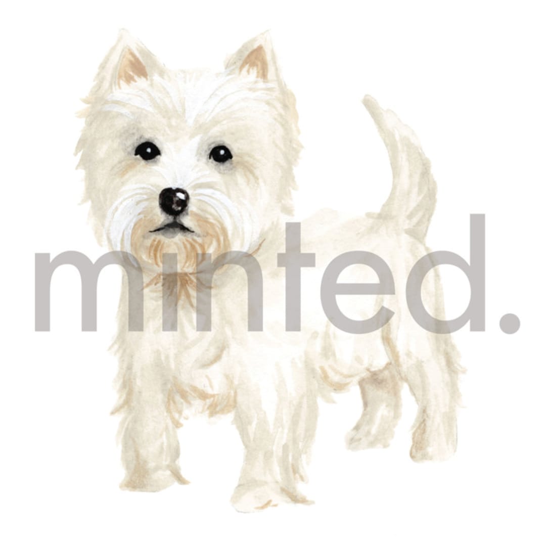 "West Highland Terrier" - Design Element in white by Sarah Knight - Design Element