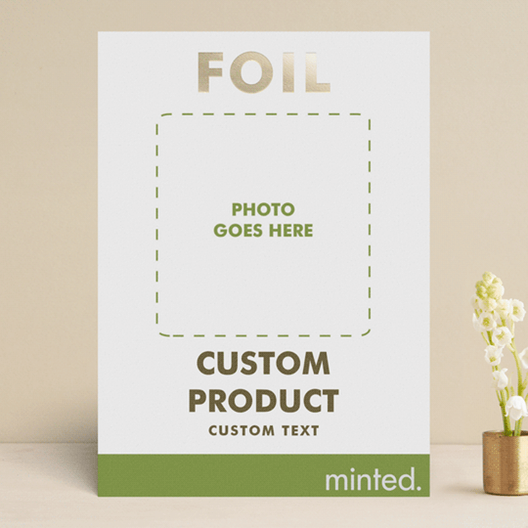 "Portrait" - Engagement Party Invitations in Golden by Minted - Front