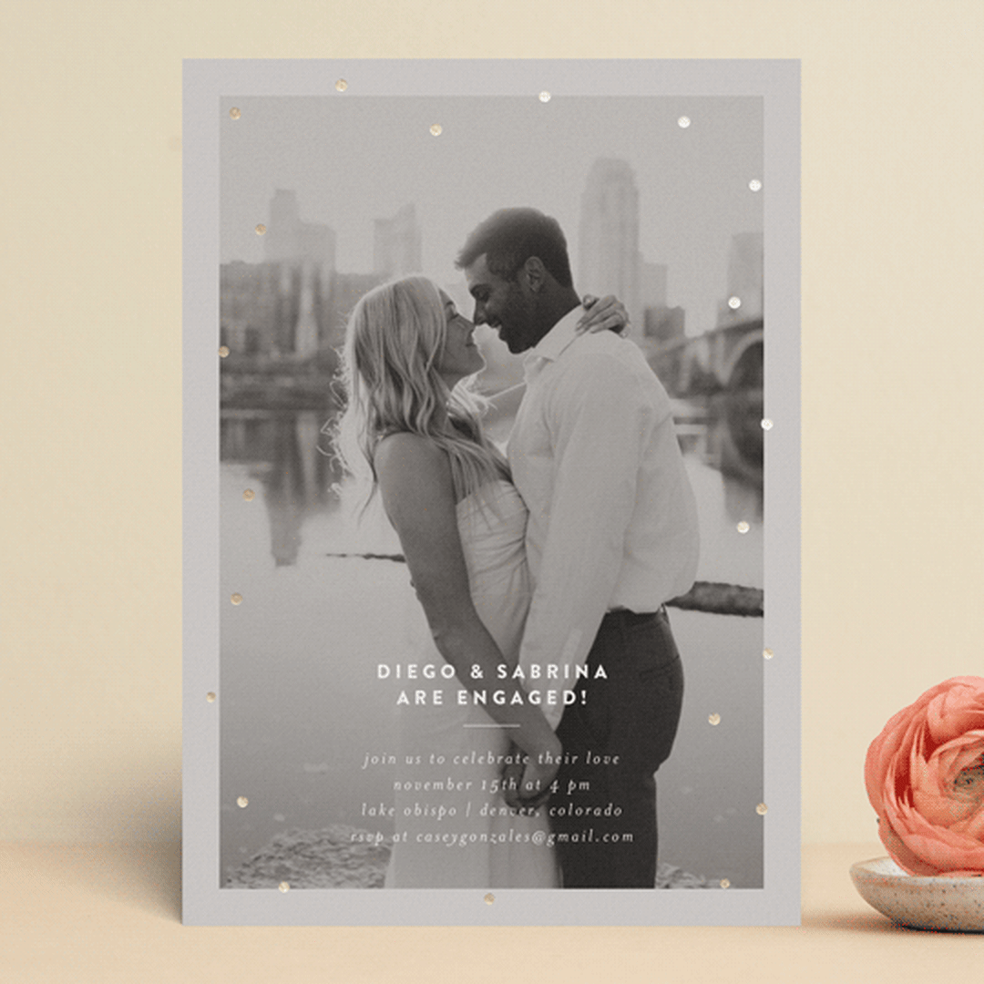 "macine" - Engagement Party Invitations in Steel by chocomocacino - Front